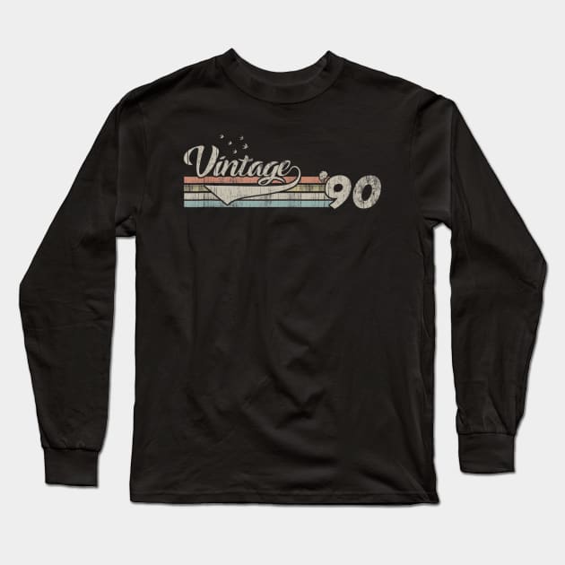 Vintage 1990 Design 30 Years Old 30th birthday Long Sleeve T-Shirt by semprebummer7